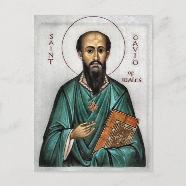 Carte Postale Icône chrétienne orthodoxe de Saint-David de Galle (Devant)
