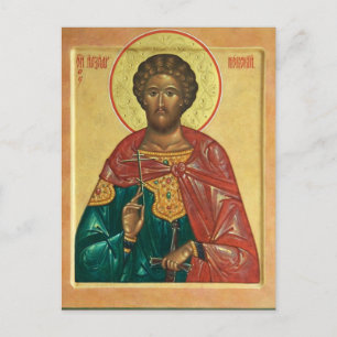 Carte Postale Icône chrétienne orthodoxe St. Alexandre Nevski