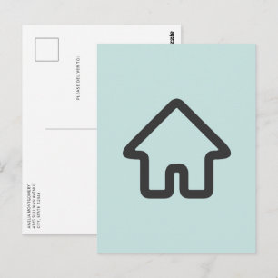 Carte Postale Icône d'architecture de maison de biens immobilier