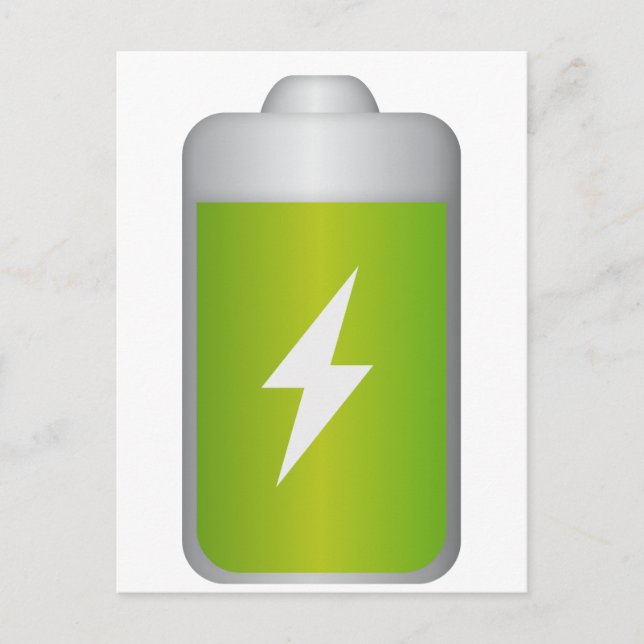 Carte Postale Icône de batterie lithium-ion (Devant)