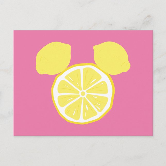Carte Postale Icône de citron Mickey Mouse (Devant)