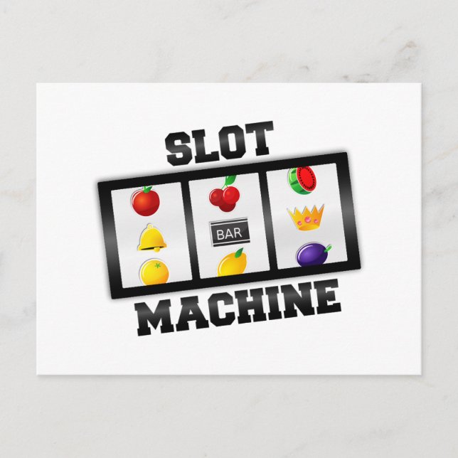 Carte Postale Icône de la machine à sous inclinée (Devant)