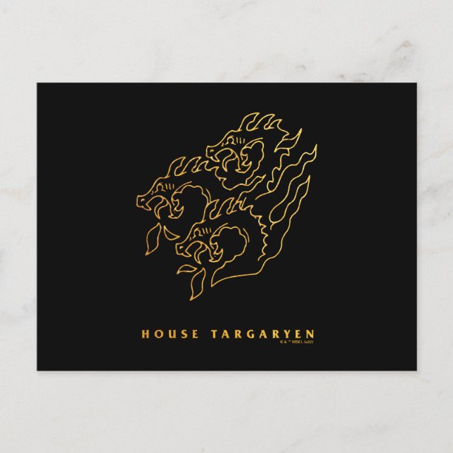 Carte Postale Icône de la maison Targaryen (Devant)