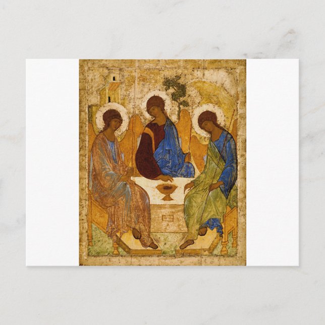 Carte Postale Icône de la Sainte Trinité Rublev Don catholique b (Devant)