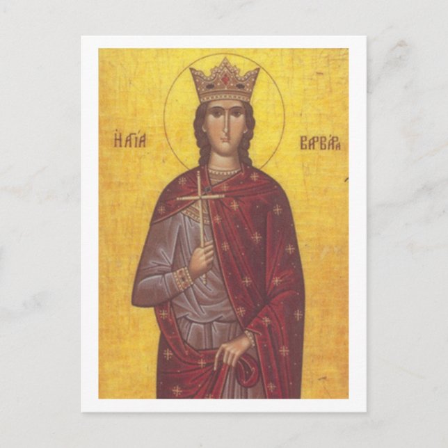 Carte Postale Icône de Saint Barbara (Devant)