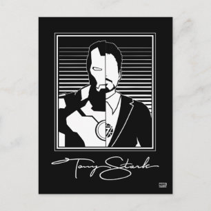 Carte Postale Icône de signature de Tony Stark Iron Man