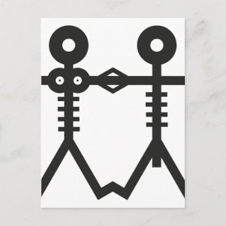 Carte Postale Icône de squelettes d'amour éternel 2007 Art