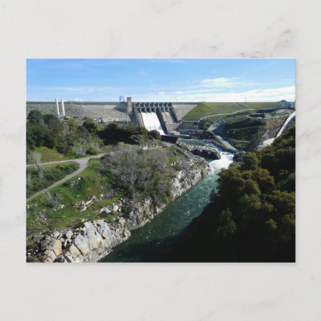 Carte Postale Icône Folsom : Barrage de Folsom et gorge (Devant)