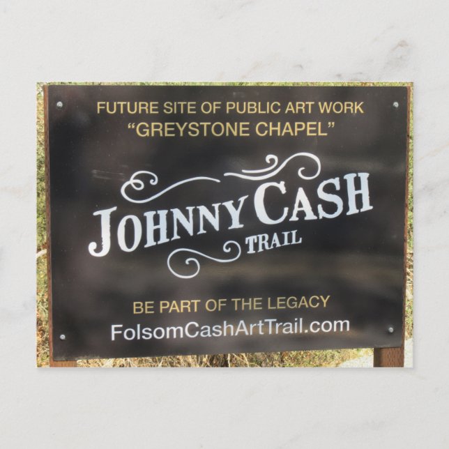 Carte Postale Icône Folsom : Connectez-vous sur le Johnny Cash T (Devant)
