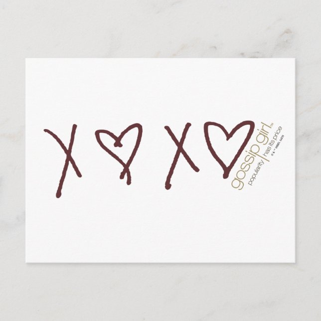 Carte Postale Icône Gossip Girl X♥X♥ (Devant)