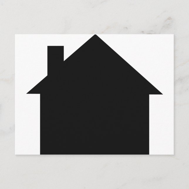 Carte Postale icône maison noire (Devant)