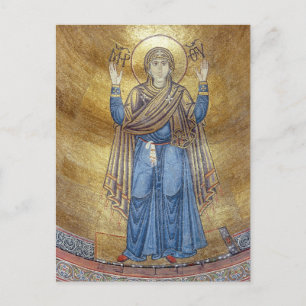 Carte Postale Icône orthodoxe de la mosaïque byzantine de la Vie