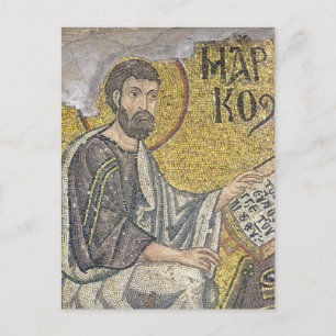 Carte Postale Icône orthodoxe de la mosaïque byzantine Saint-Mar
