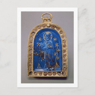 Carte Postale Icône portable, probablement médiévale (lapis lazu