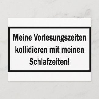 Carte Postale Icône Studenten Vorlesungszeiten