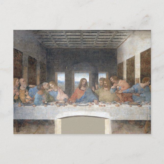 Carte Postale Iconique Léonard de Vinci La Dernière Cène (Devant)