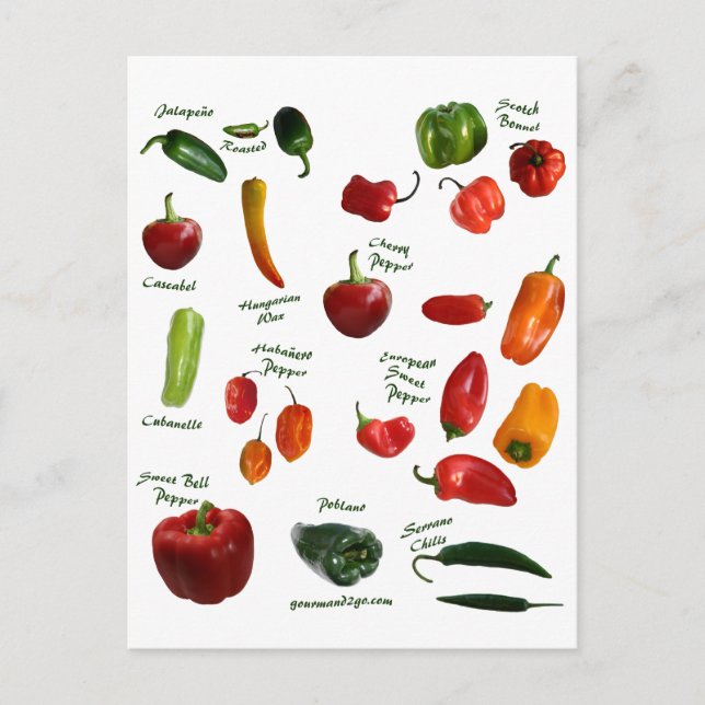 Carte Postale ID de poivre chili (Devant)
