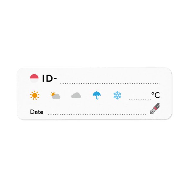 Carte postale ID Indonésie Météo pour l'Indonésie  (Devant)