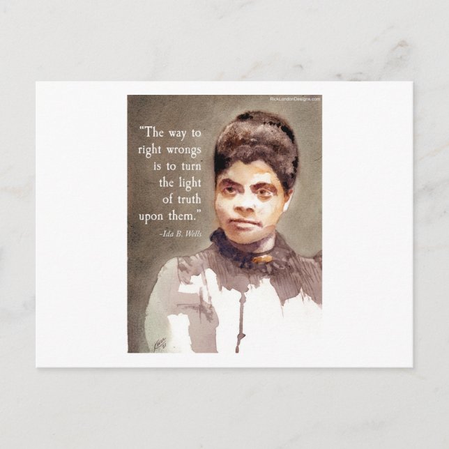 Carte Postale Ida B Wells Et Citation "Vérité" (Devant)