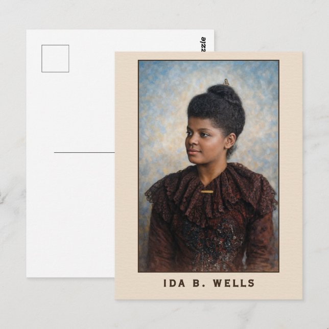 Carte Postale Ida B Wells Portrait Painting (Devant / Derrière)