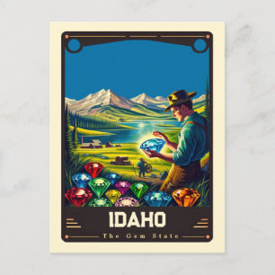 Carte Postale Idaho   Esprit patriotique Vintage