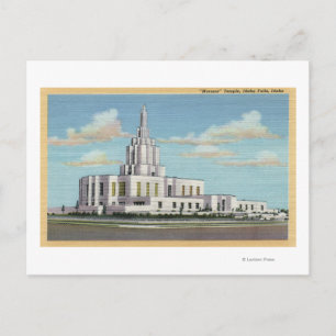 Carte Postale Idaho Falls, ID - Mormon Temple View