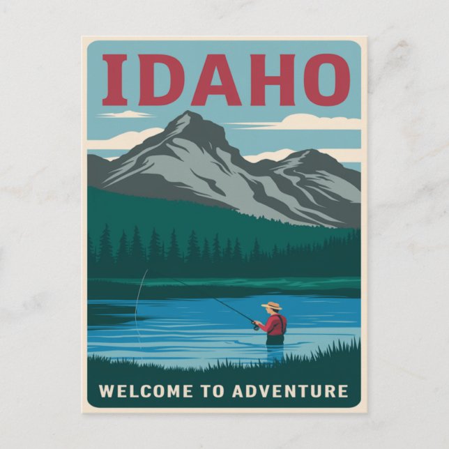 Carte Postale Idaho Fishing Adventure (Devant)