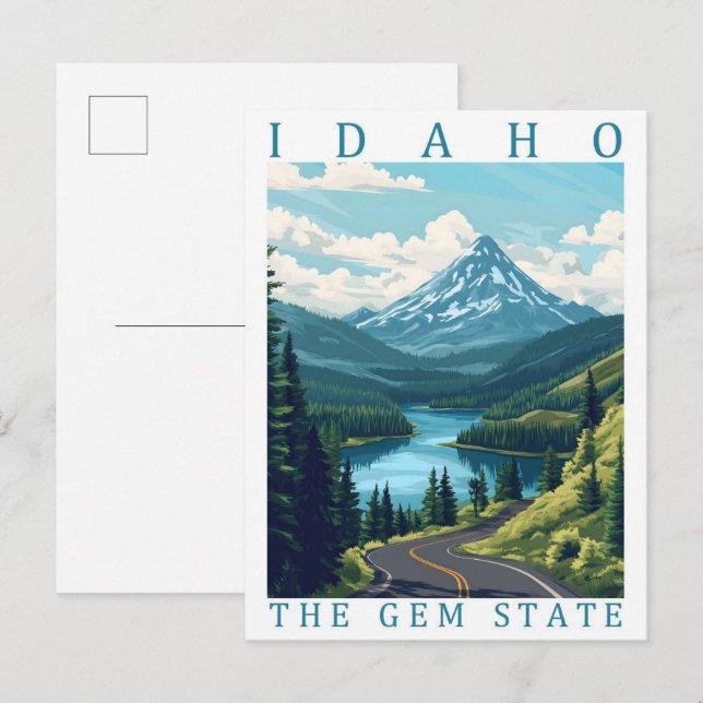Carte Postale Idaho Gem State USA Travel Place (Devant / Derrière)