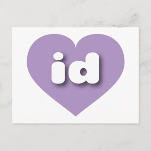 Carte Postale Idaho lavender coeur - I love id