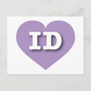 Carte Postale Idaho Lavender Heart - I love ID
