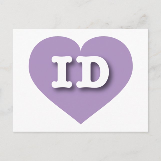 Carte Postale Idaho Lavender Heart - I love ID (Devant)