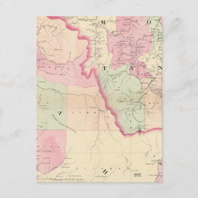 Carte Postale Idaho, Montana ouest (Devant)