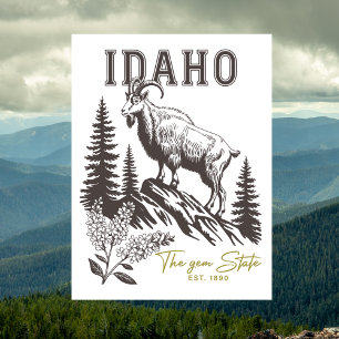 Carte Postale Idaho The Gem State Établ. 1890 Mouflon des montag