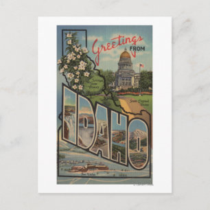 Carte Postale IdahoGrandes Scènes De LETTREIdaho