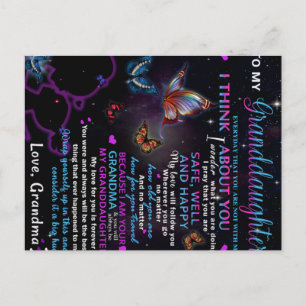 Carte Postale Idée cadeau d'anniversaire papillons pour ma petit