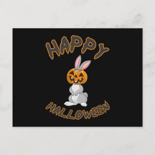 Carte Postale Idée cadeau d'horreur Citrouille lapin Halloween