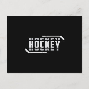 Carte Postale Idée cadeau du joueur de hockey sur glace Stick Pu