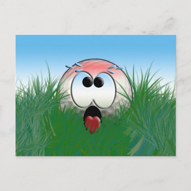 Carte Postale Idée cadeau Golfer Golf Player Golfball Humour amu (Devant)