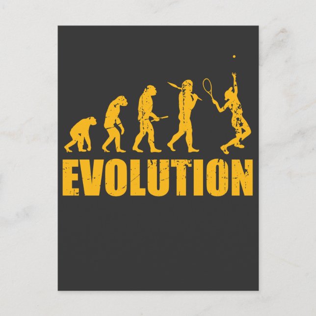 Carte Postale Idée cadeau Tennis Evolution - Sport Hobby (Devant)
