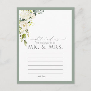 Carte Postale Idées de rendez-vous élégantes avec des fleurs bla