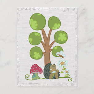 Carte Postale Igel unterm Baum
