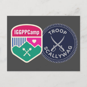 Carte postale IGGPPCamp 2022 Troop Pride bleu