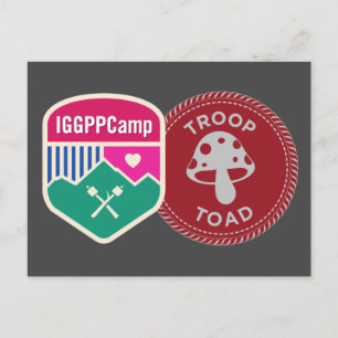 Carte postale IGGPPCamp 2022 Troop Pride rouge