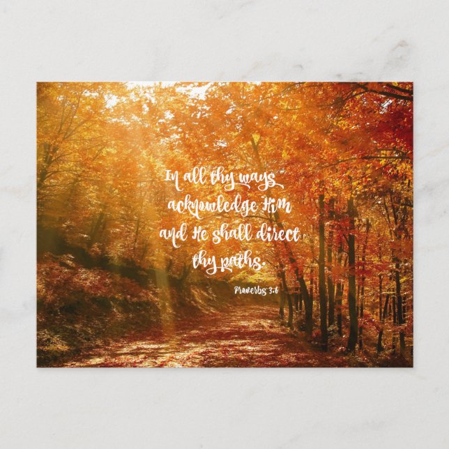 Carte Postale Il Dirige Votre Chemin Bible Verse (Devant)