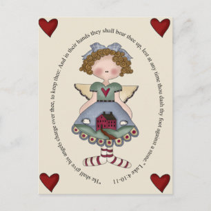 Carte Postale Il donnera sa charge d'anges au-dessus de Thee