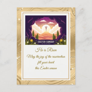 Carte Postale "Il est ressuscité" Joyeuses Pâques - Religieux pe