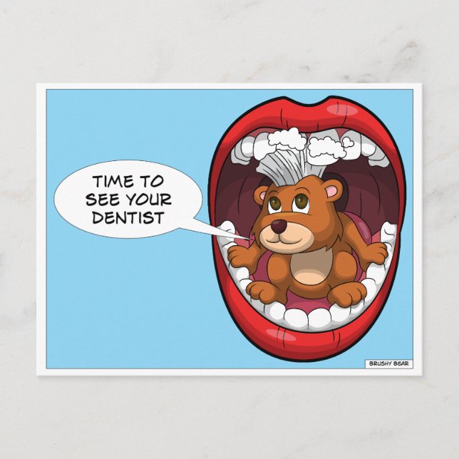 Carte Postale Il Est Temps De Voir Votre Dentiste (Devant)