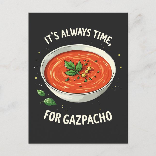Carte Postale Il est toujours temps pour la soupe de tomate Gazp (Devant)