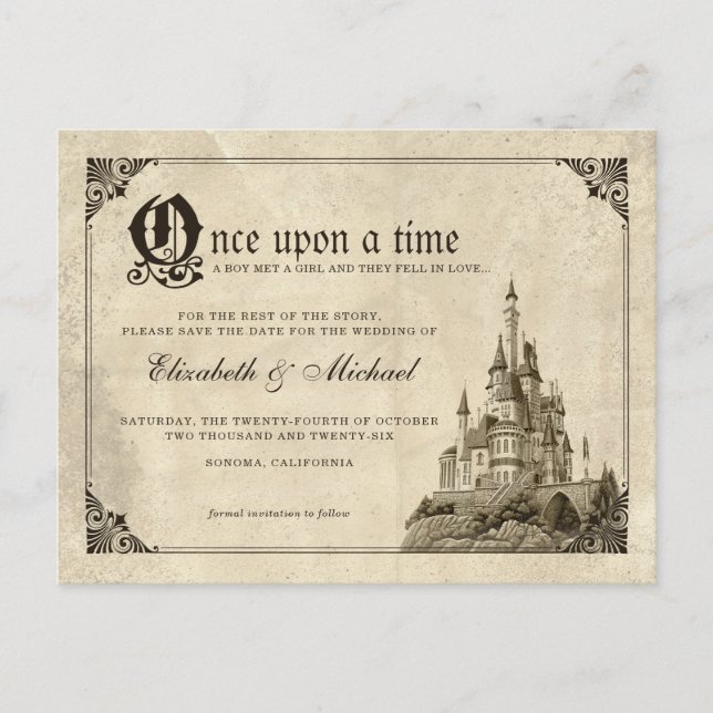Carte Postale Il était une fois | Fairy Tale Castle Enregistrer  (Devant)