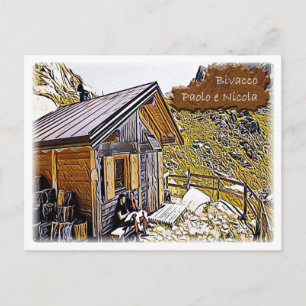 Carte Postale Il hutte alpine Bivacco Paolo e Nicolai - Dolomiti